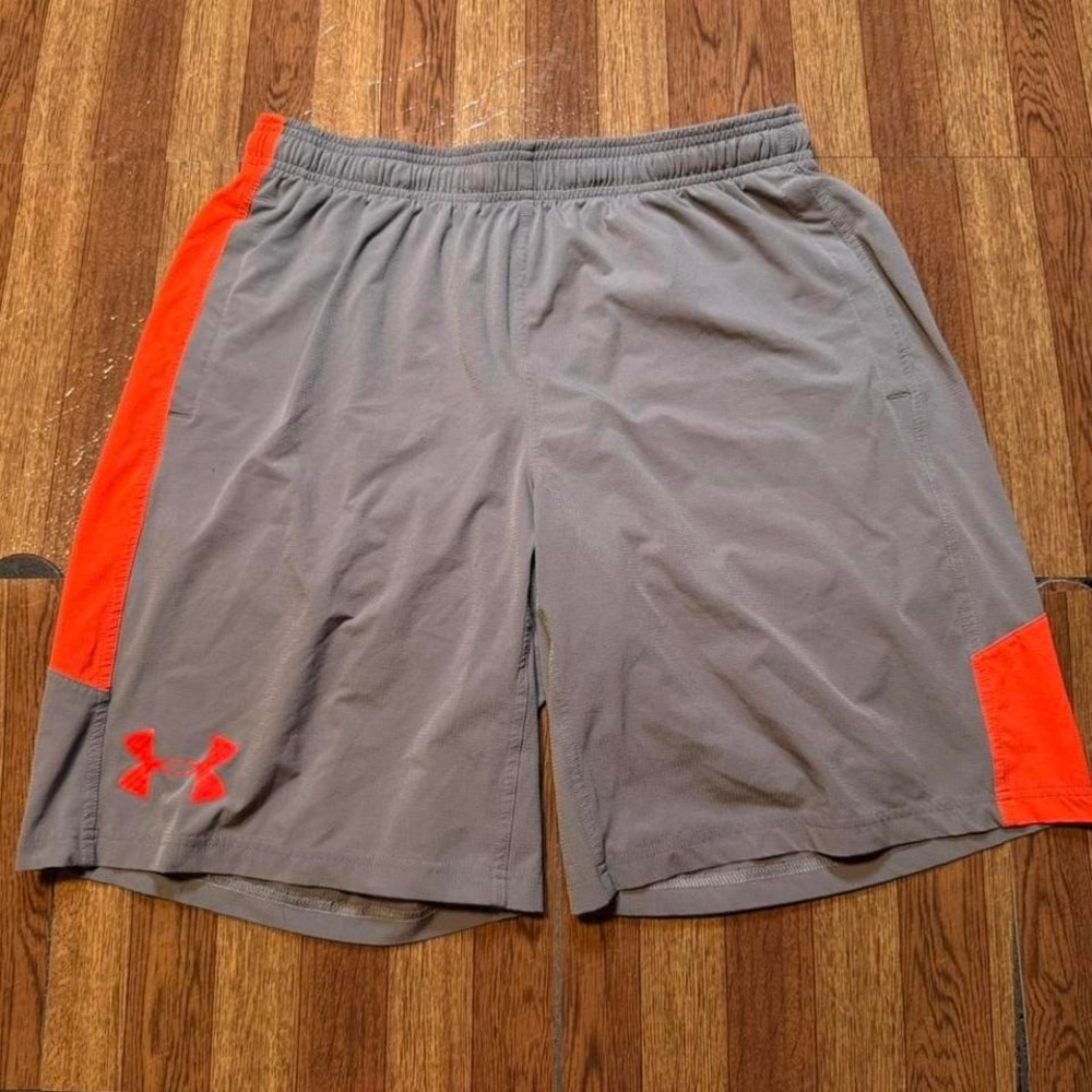 Under Armour Grey Retro Tech Sportswear Running Train Shorts Large